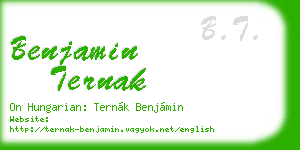 benjamin ternak business card