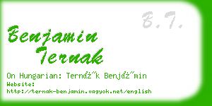 benjamin ternak business card